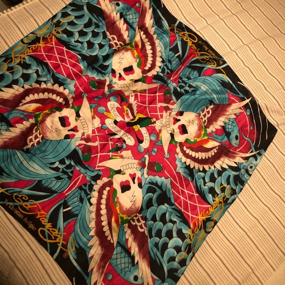 Ed Hardy Accessories - Ed Hardy 100% Silk Scarf